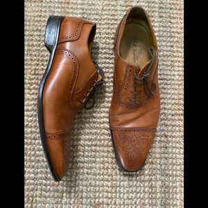 Men Brown Leather dress shoes size 11
